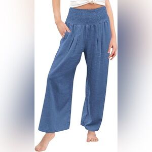 Elegant Wide-Leg Gray Pants for Women